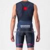 Set Fietsshirt + Korte Koersbroek 2022 Quick-Step Alpha Vinyl Blauw Wit